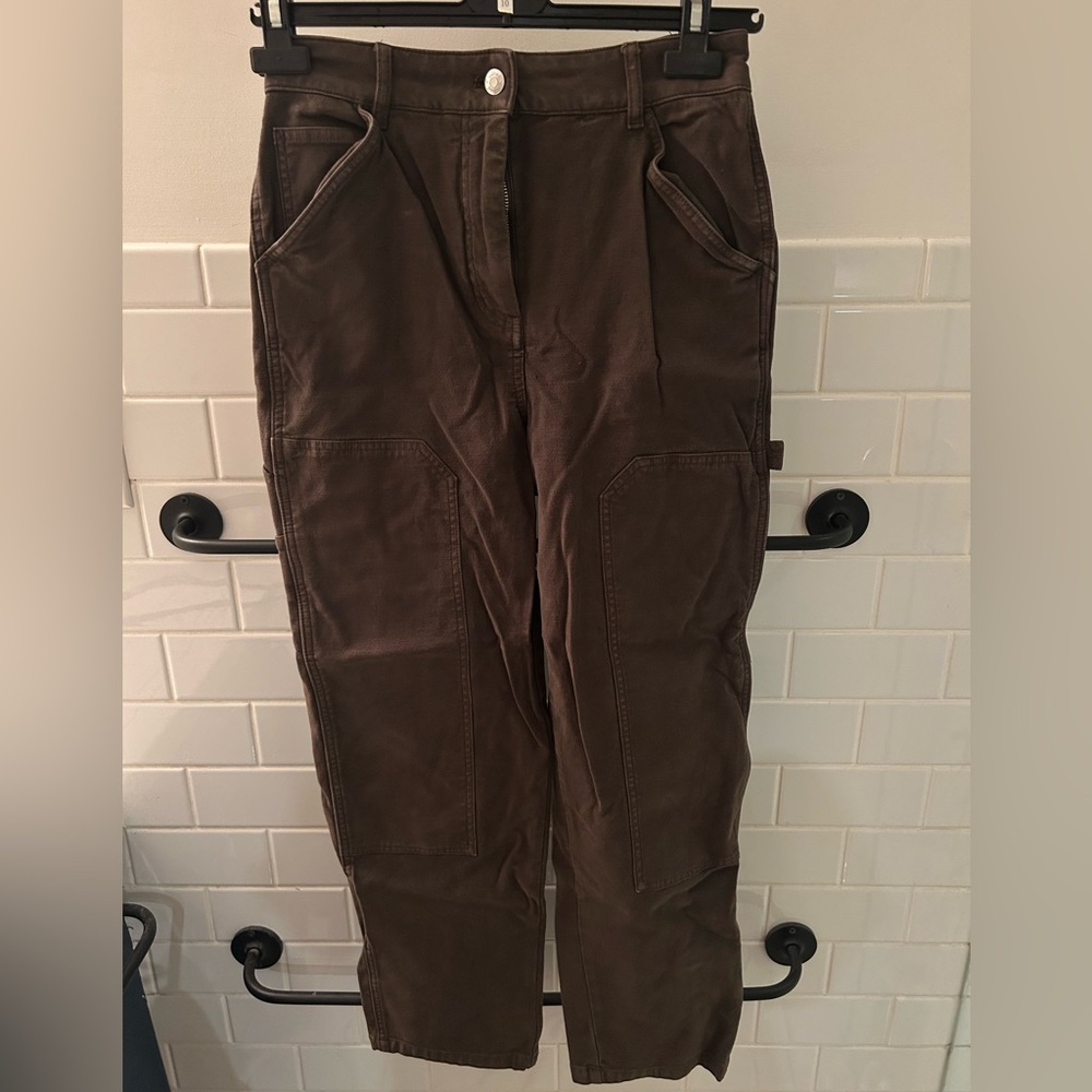 Aritzia Wilfred Brennan Pant dark olive size 4